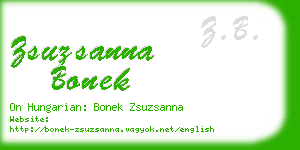zsuzsanna bonek business card